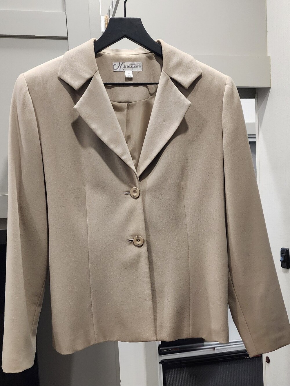 Dressbarn Light Taupe Women's Blazer Jacket